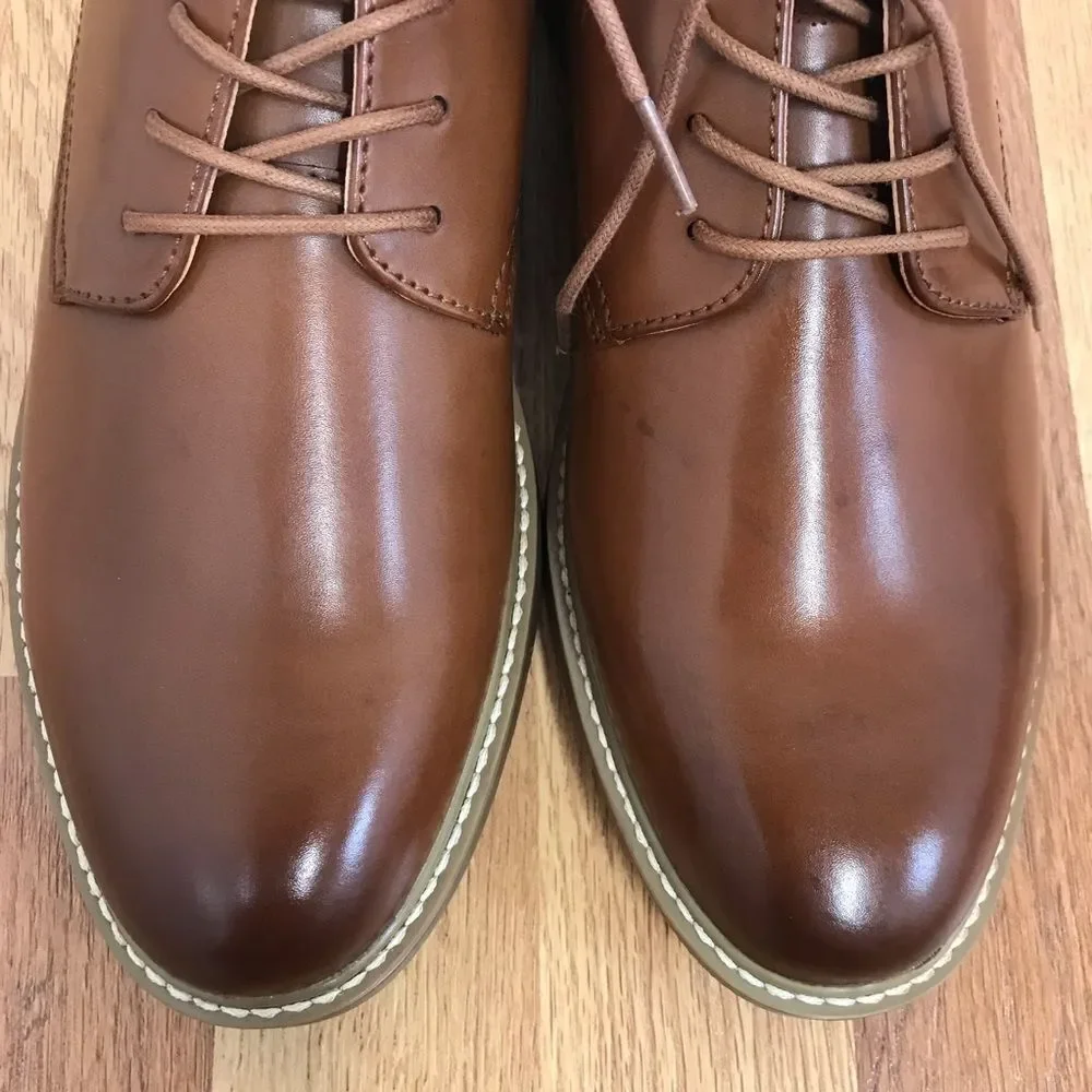 KENNETH COLE REACTION Mens Parker Brown Leather Chukka Boot Lace Up‎ Size 9 New